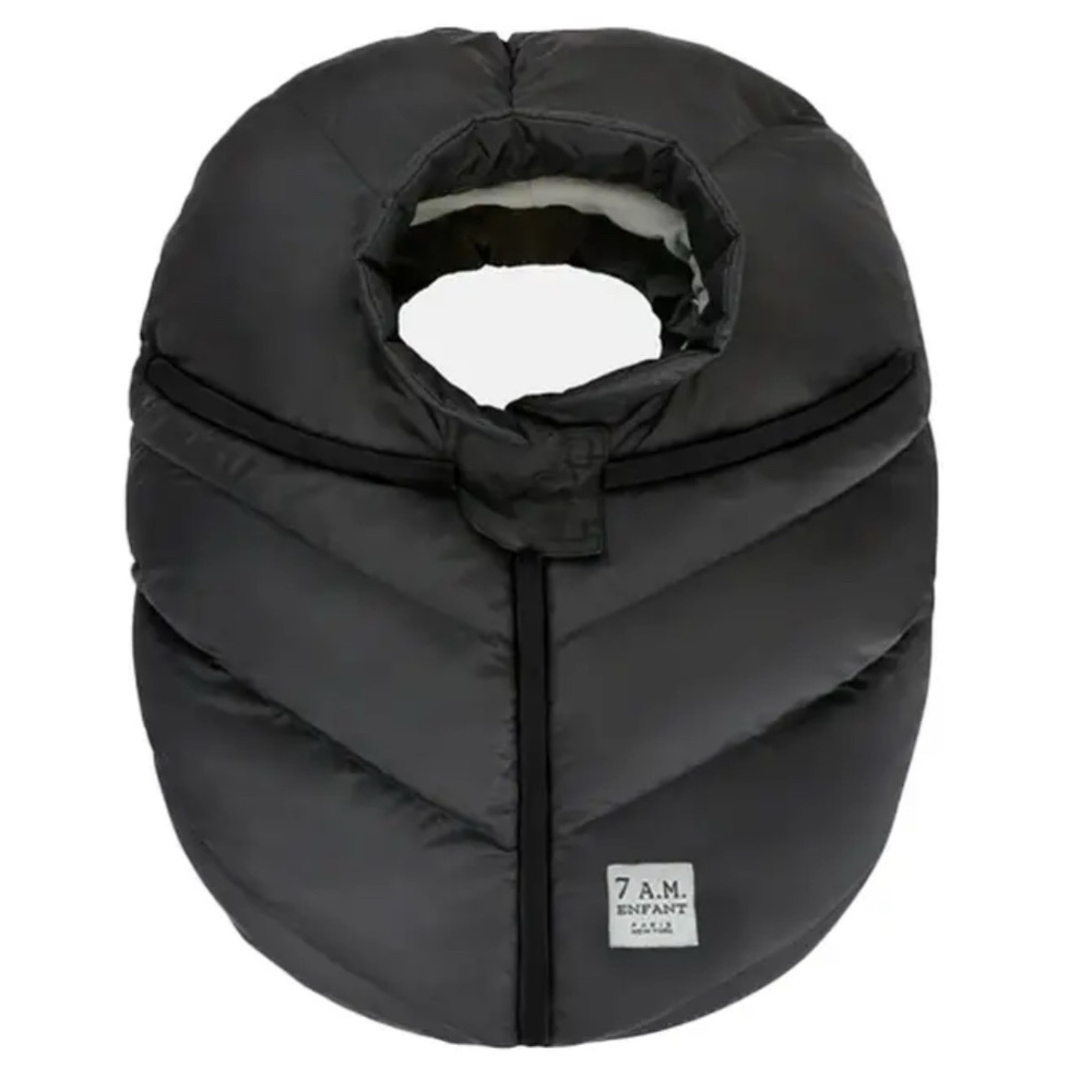 7 A.M. Enfant Black Puffer Car Seat Cover